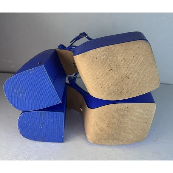 Naked Wolfe Platform Sandals jada Royal Blue Size EU 39 US 9 - Picture 10 of 13